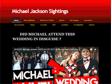 Tablet Screenshot of michaeljacksonsightings.com